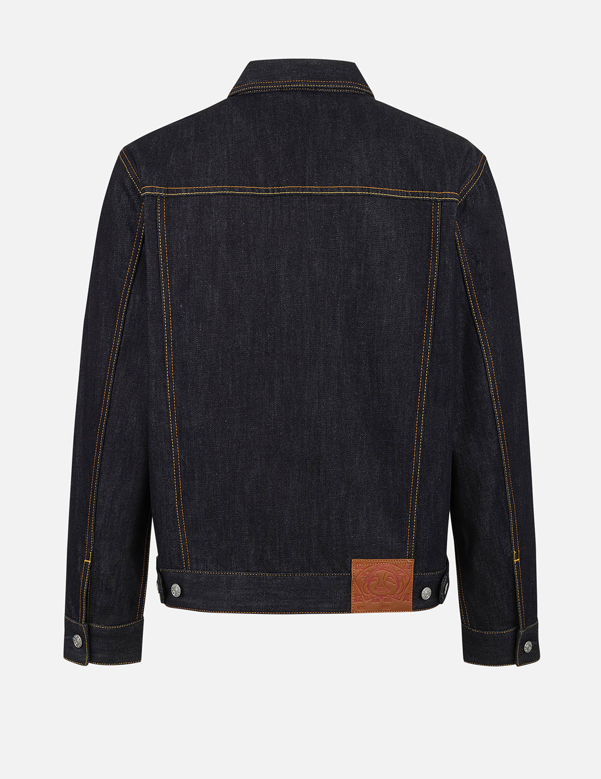 Ecru Seagull Print Relax Fit Denim Jacket